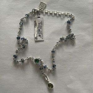 Silver and Green Necklace